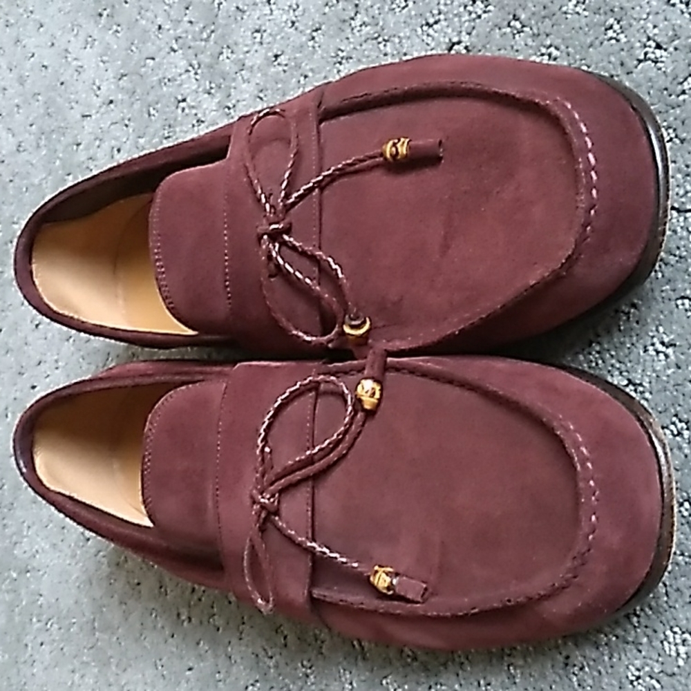 GUCCI burgundy loafers size 10